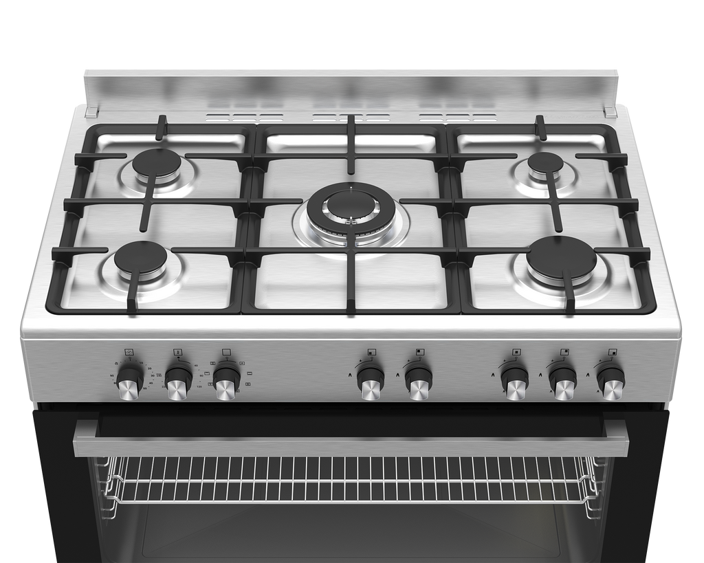 90cm New York Gas Electric Range Cooker ThermoFan+ Inox - The Gas Boys