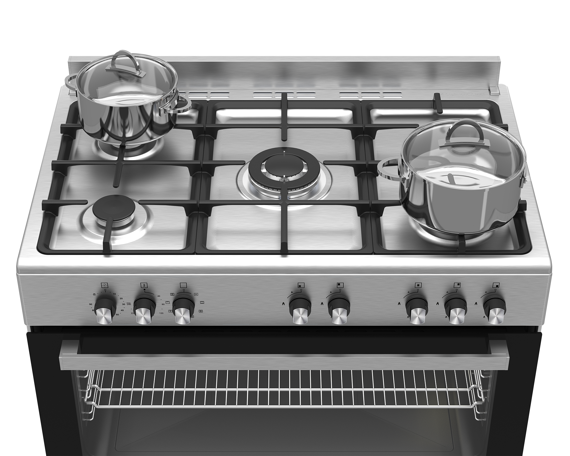 90cm New York Gas Electric Range Cooker ThermoFan+ Inox - The Gas Boys