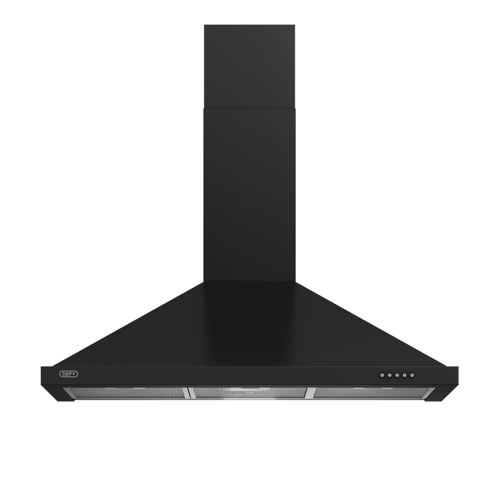 90cm Chimney Hood Black - The Gas Boys