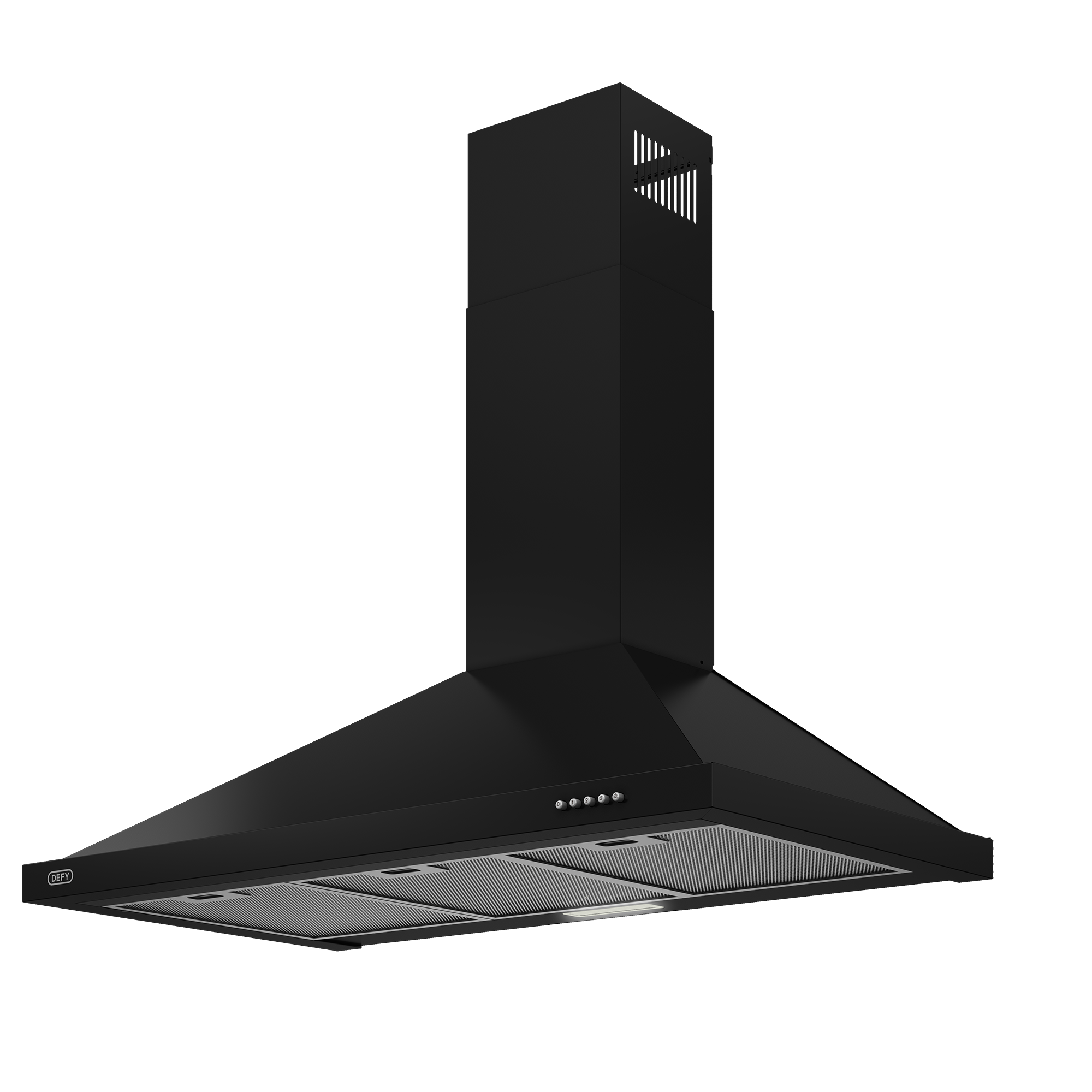 90cm Chimney Hood Black - The Gas Boys