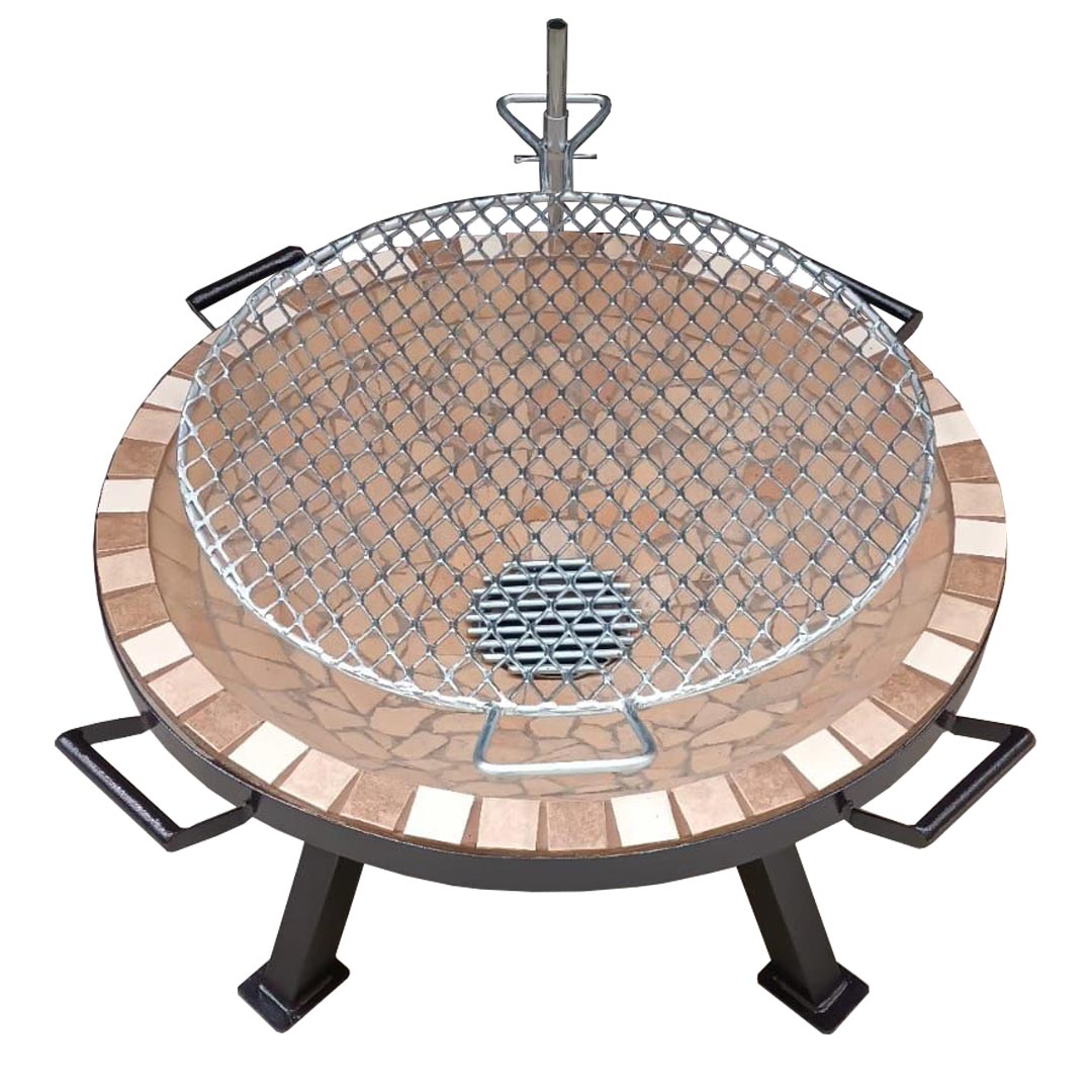 AlFresco Fire Pit by The Gas Boys with a sleek metal top and modern design, perfect for outdoor heating and gatherings.