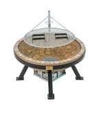 AlFresco Fire Pit by The Gas Boys with a braai grid, outdoor fire pit for cozy gatherings and outdoor cooking.