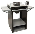 Chad-O-Chef Qube Braai with built-in rotisserie and grilling surface, ideal for outdoor cooking and barbecues.