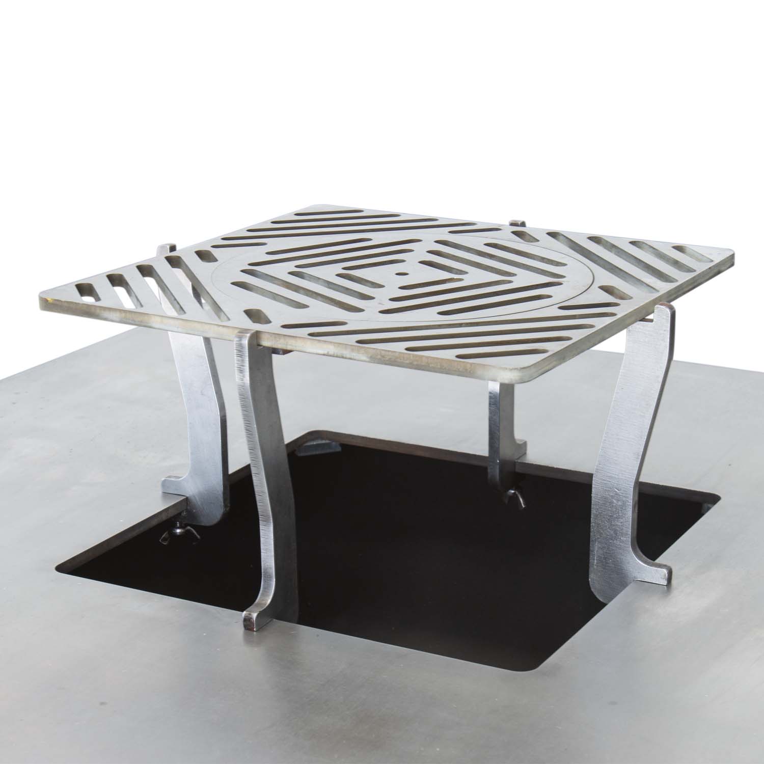 Chad-O-Chef Boma woodfire braai with Boma grid extenders, showcasing a sturdy outdoor cooking grill with a spacious cooking surface.