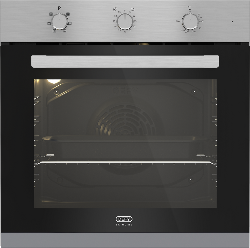 60cm Slimline Eye-Level Fan Assisted Oven Inox Imitate - The Gas Boys