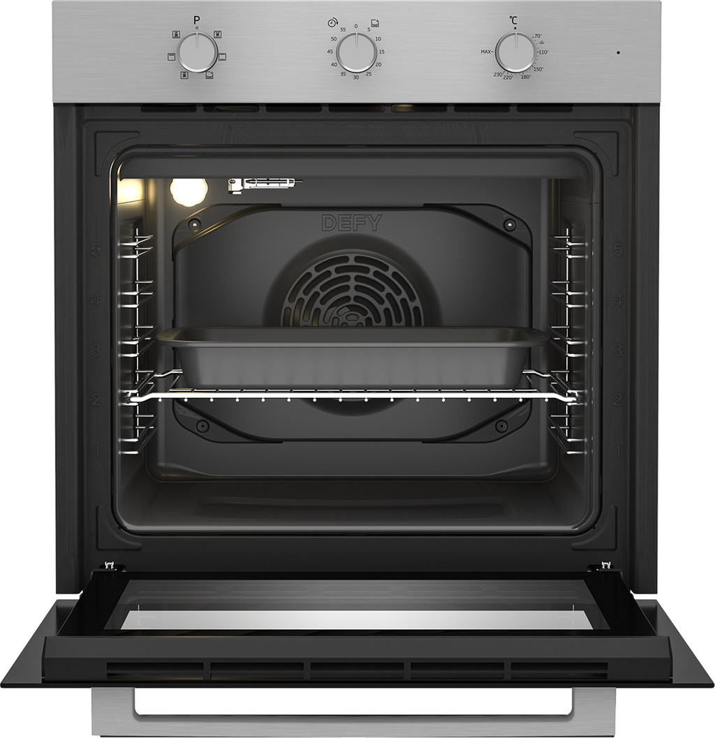 60cm Slimline Eye-Level Fan Assisted Oven Inox Imitate - The Gas Boys