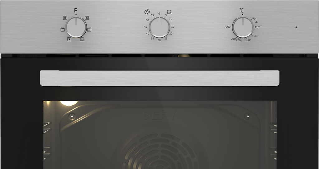 60cm Slimline Eye-Level Fan Assisted Oven Inox Imitate - The Gas Boys