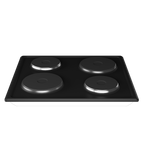60cm Slimline Solid Hob Black NCP - The Gas Boys