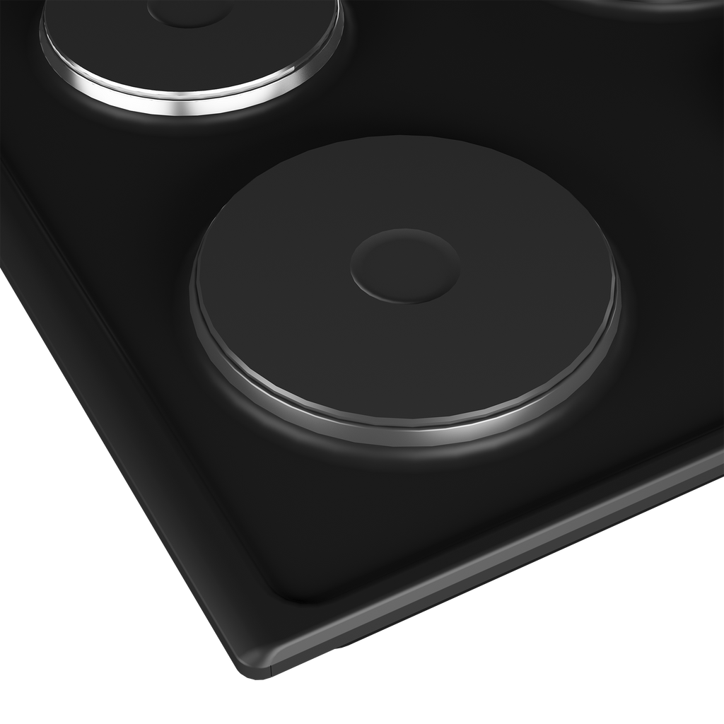 60cm Slimline Solid Hob Black NCP - The Gas Boys