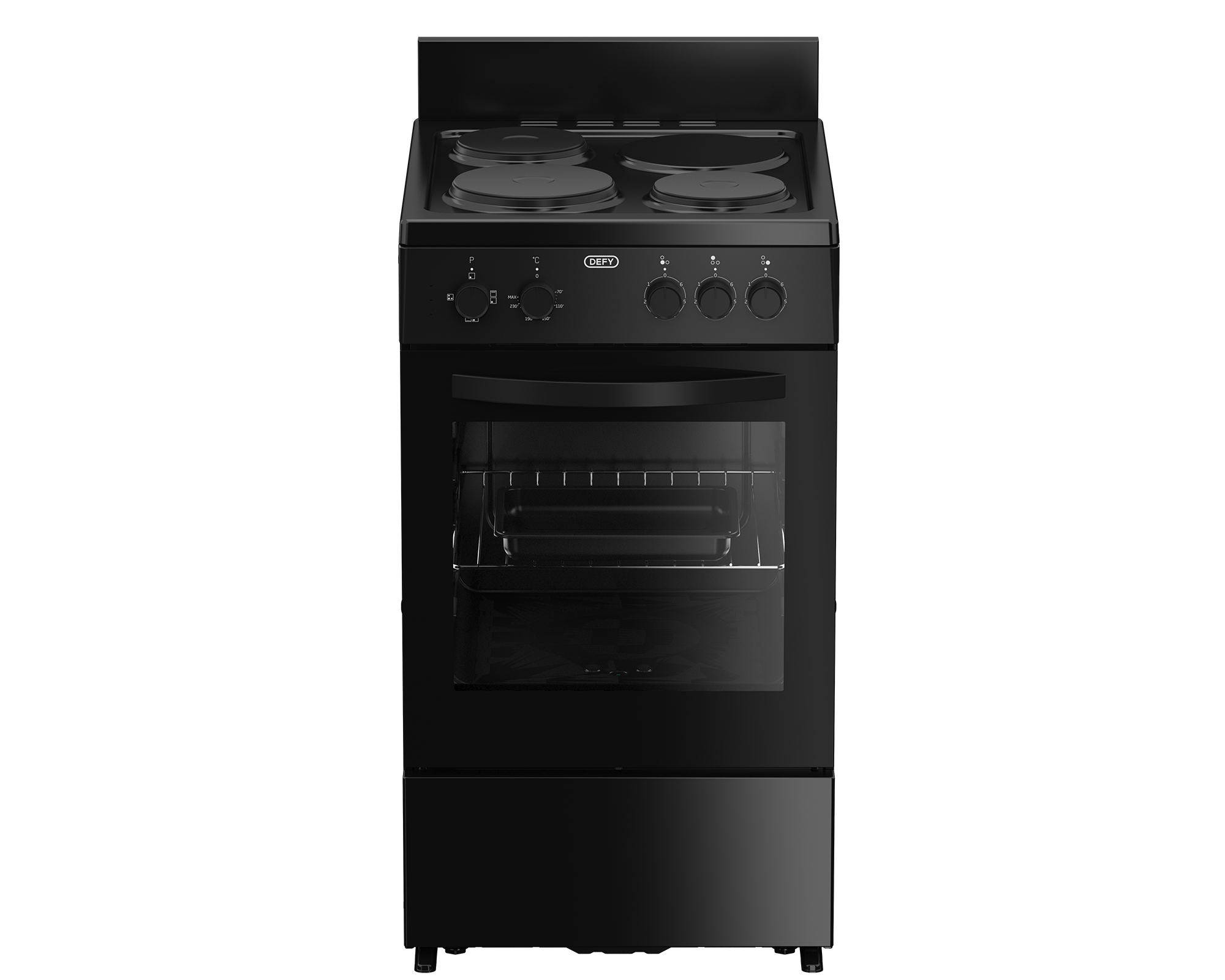 50cm 3 Plate Compact Electric Stove Black Plug FC - The Gas Boys