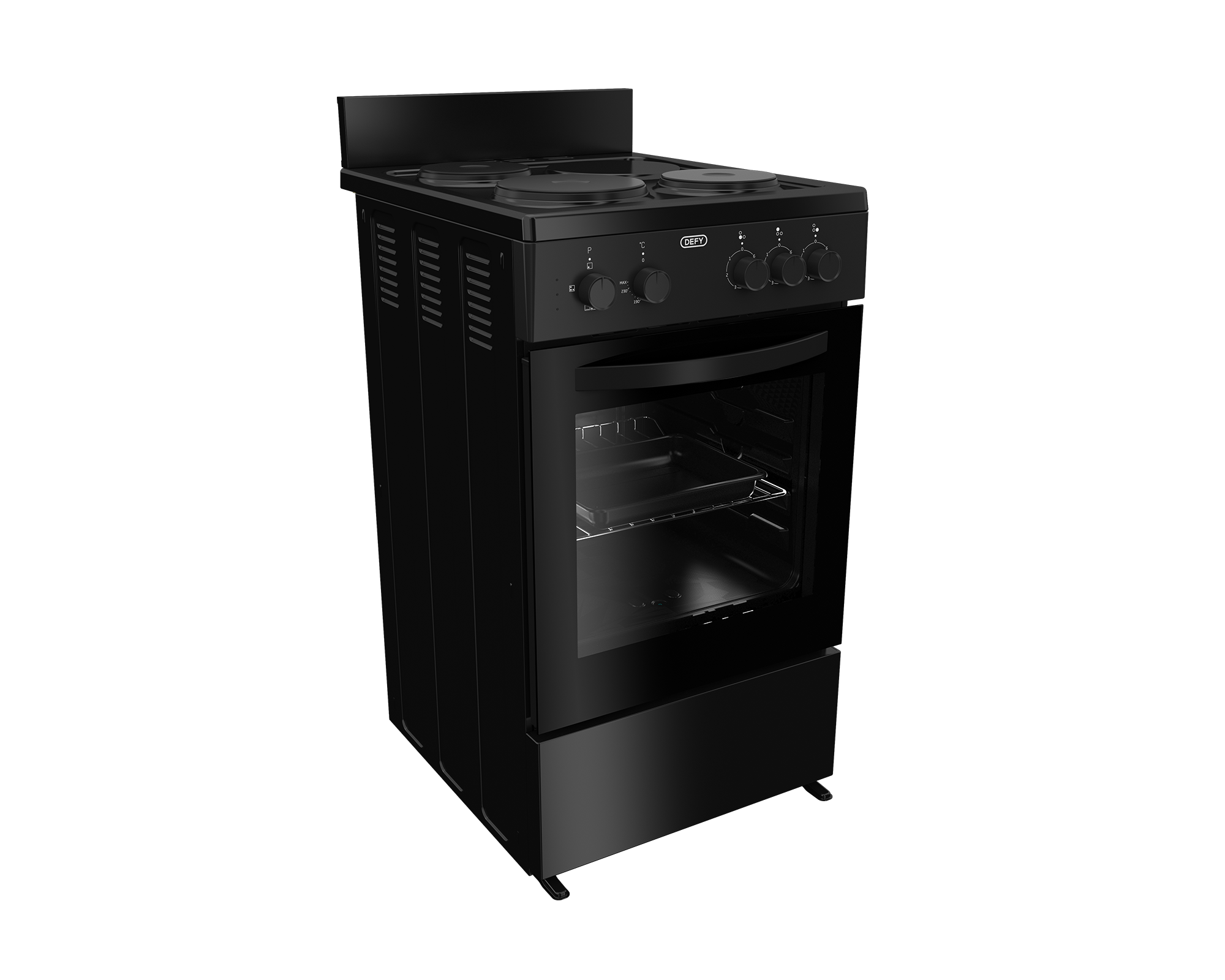 50cm 3 Plate Compact Electric Stove Black Plug FC - The Gas Boys