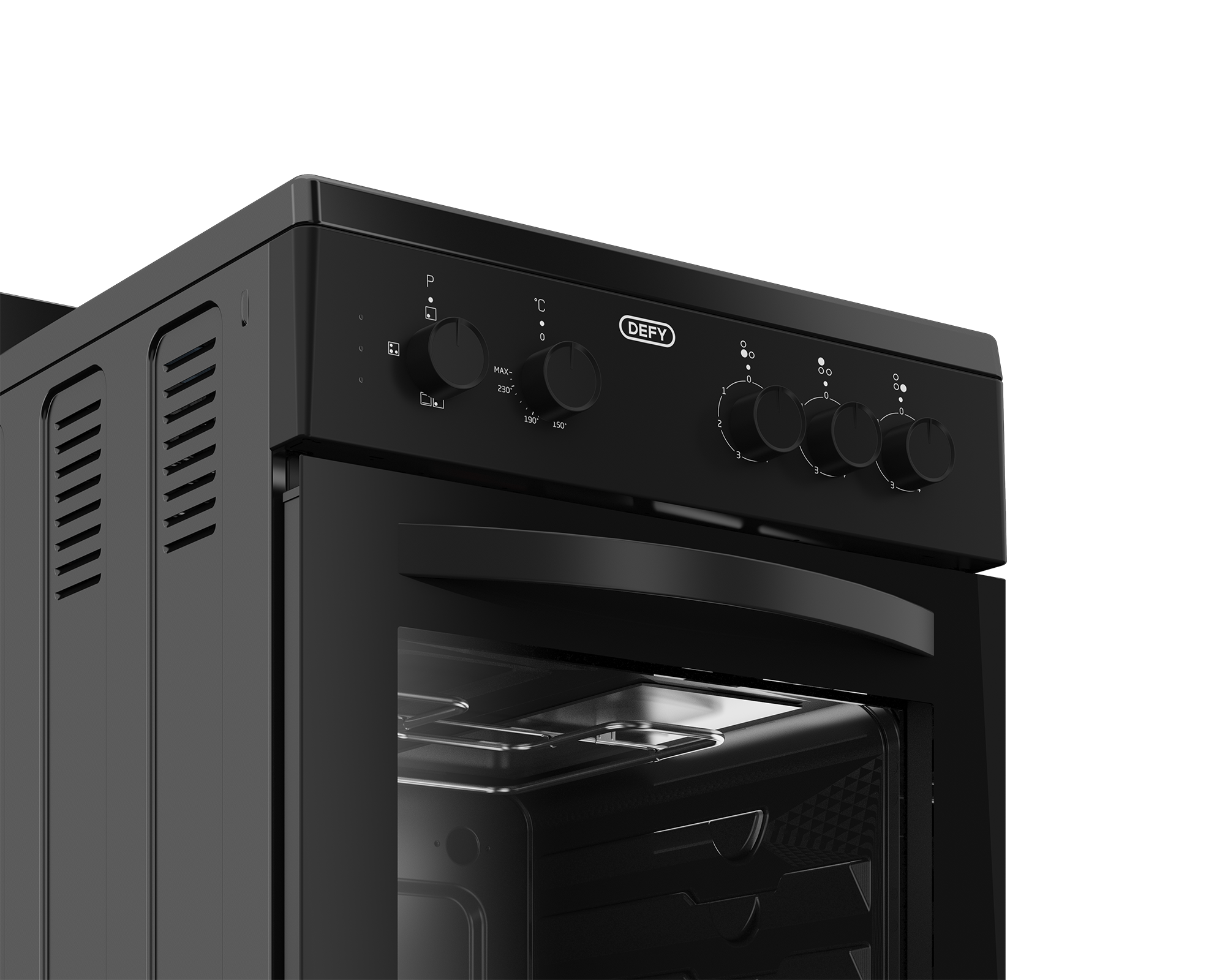 50cm 3 Plate Compact Electric Stove Black Plug FC - The Gas Boys