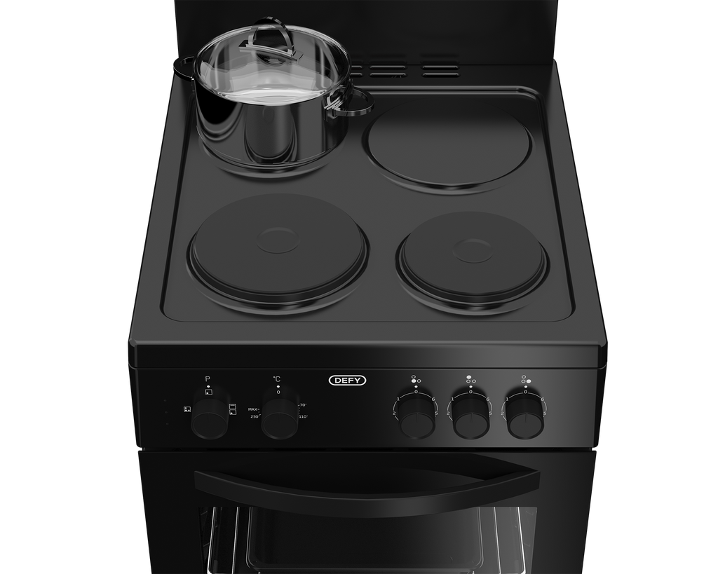 50cm 3 Plate Compact Electric Stove Black Plug FC - The Gas Boys