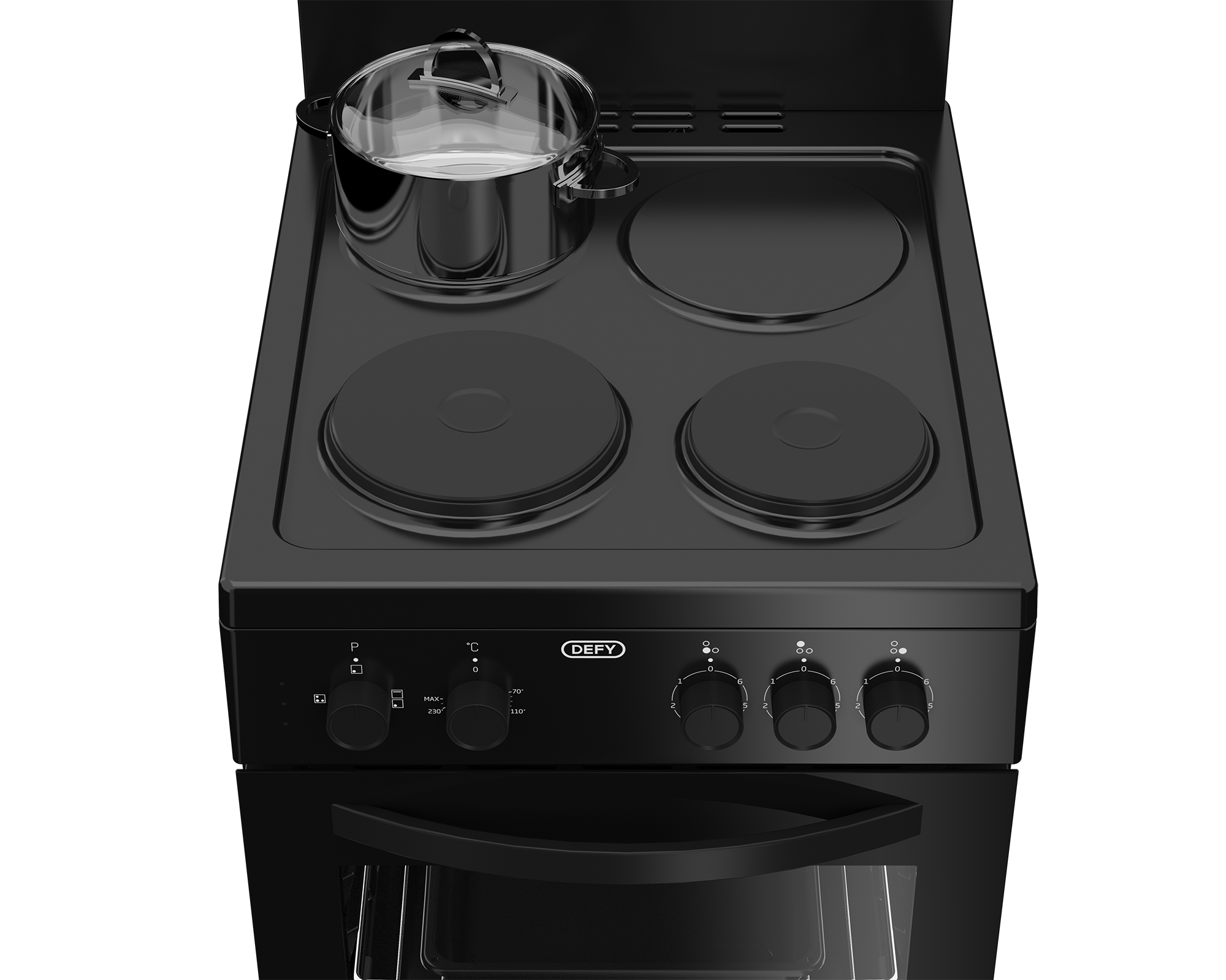 50cm 3 Plate Compact Electric Stove Black Plug FC - The Gas Boys