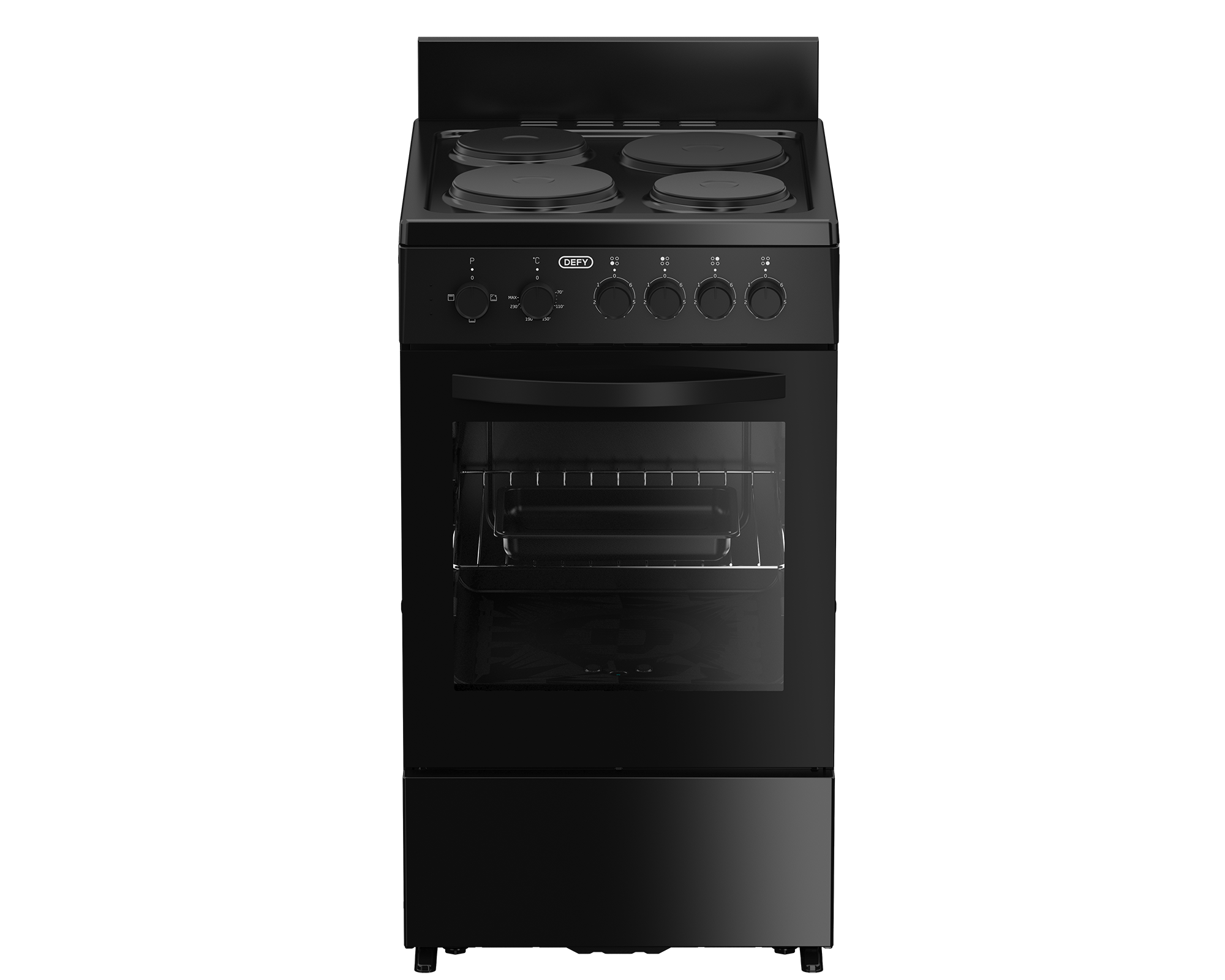 50cm 4 Plate Compact Electric Stove Black FC - The Gas Boys