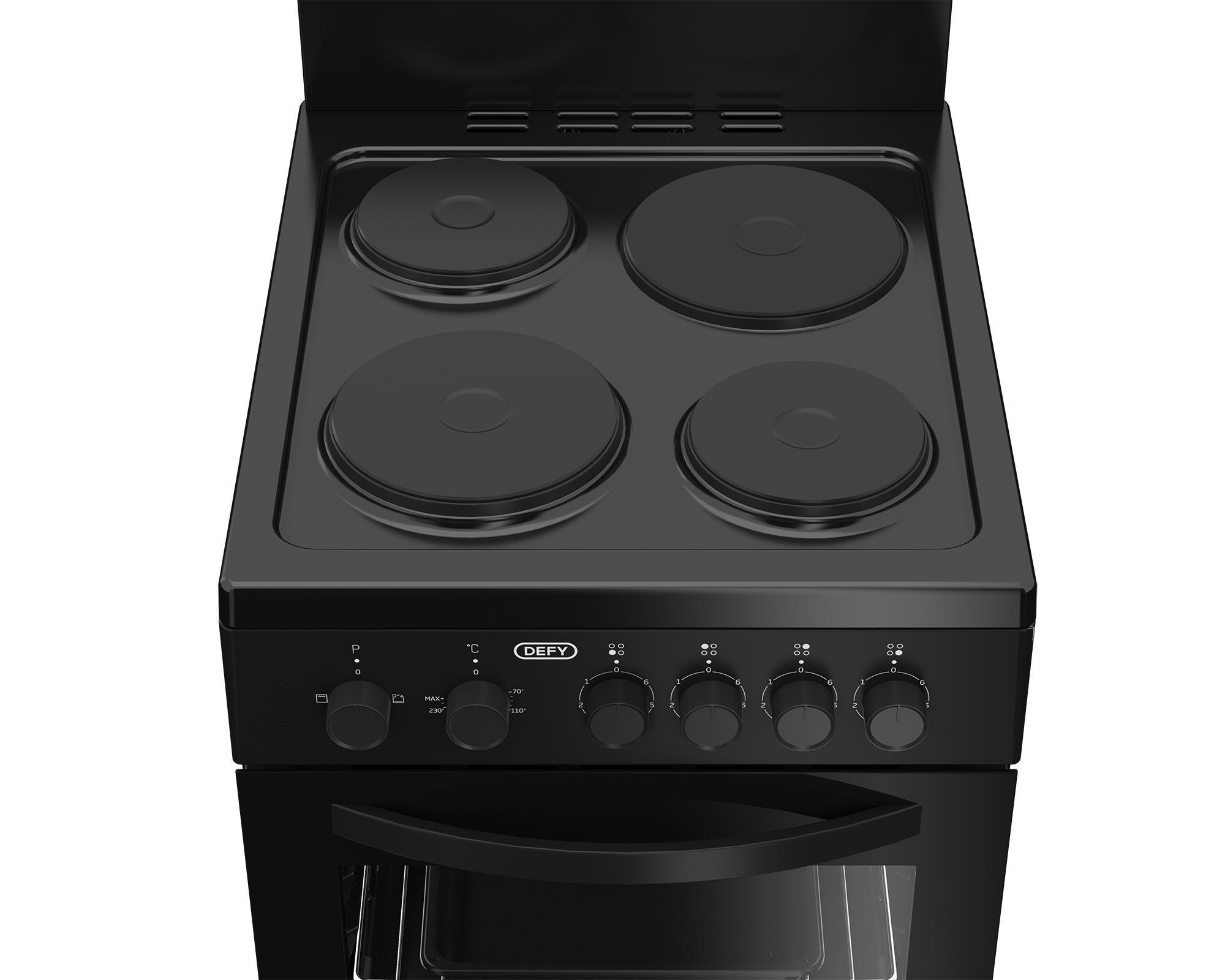 50cm 4 Plate Compact Electric Stove Black FC - The Gas Boys