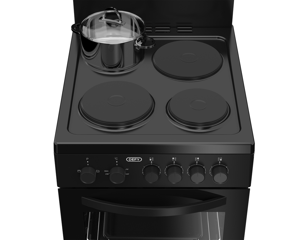 50cm 4 Plate Compact Electric Stove Black FC - The Gas Boys