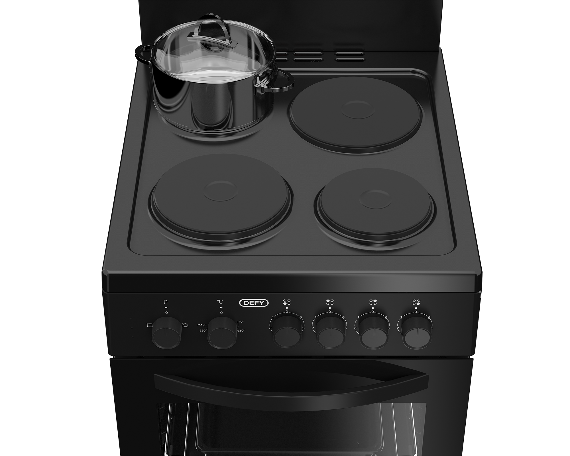50cm 4 Plate Compact Electric Stove Black FC - The Gas Boys