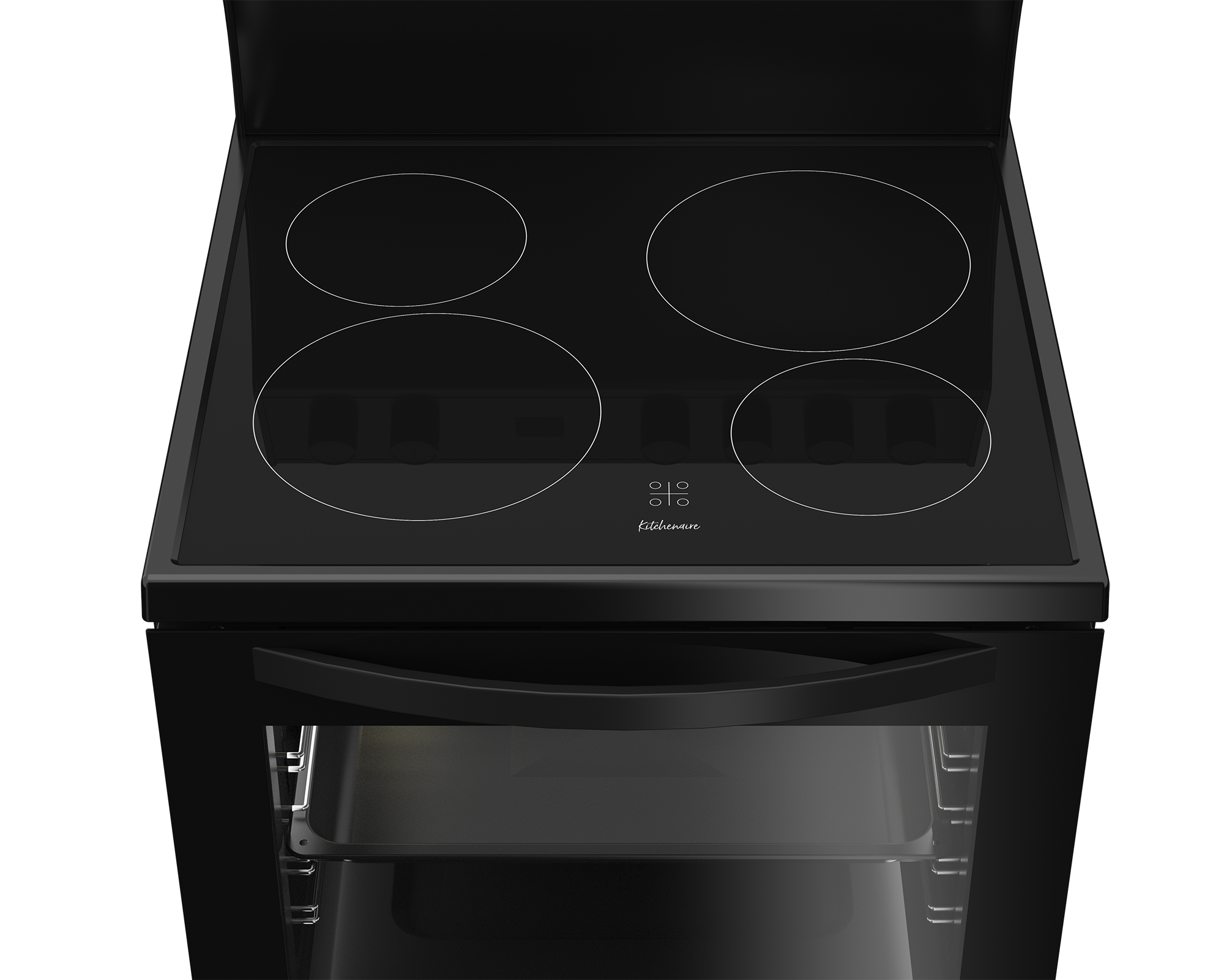 60cm Vitroceramic Freestanding Stove ThermoFan+ Black RC - The Gas Boys