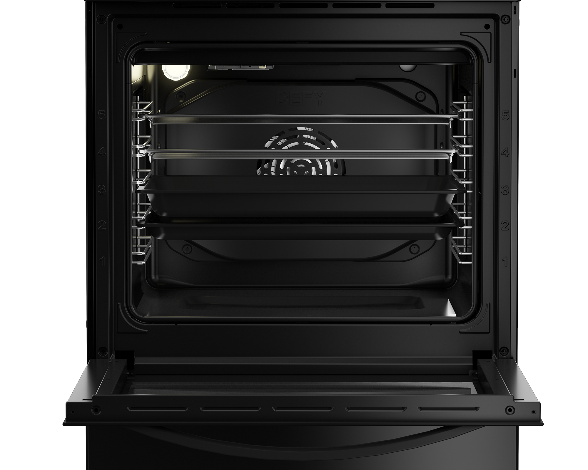 60cm Vitroceramic Freestanding Stove ThermoFan+ Black RC - The Gas Boys