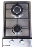 HOB204S - Safegas 2 Burner Stainless Steel Hob - The Gas Boys