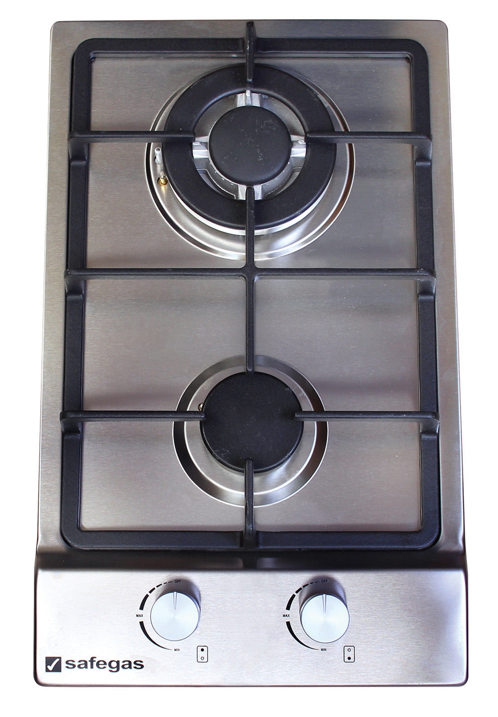 HOB204S - Safegas 2 Burner Stainless Steel Hob - The Gas Boys