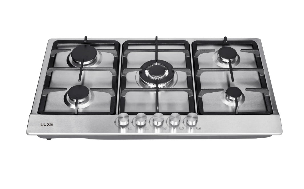 LUXE SS90 90 cm Stainless Steel Built In Hob - The Gas Boys