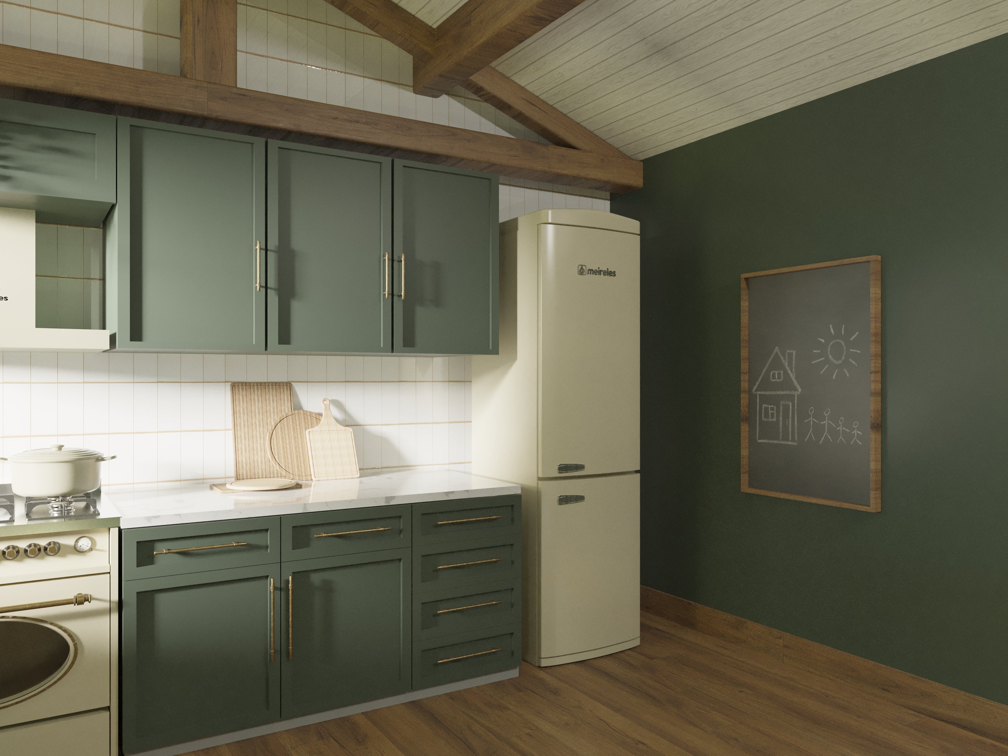 Meireles Retro Freestanding Fridge - The Gas Boys