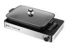 My Store portable frying pan, LPGSA approved, shown from a three-quarter angle with a non-stick cooking surface and sturdy handle.