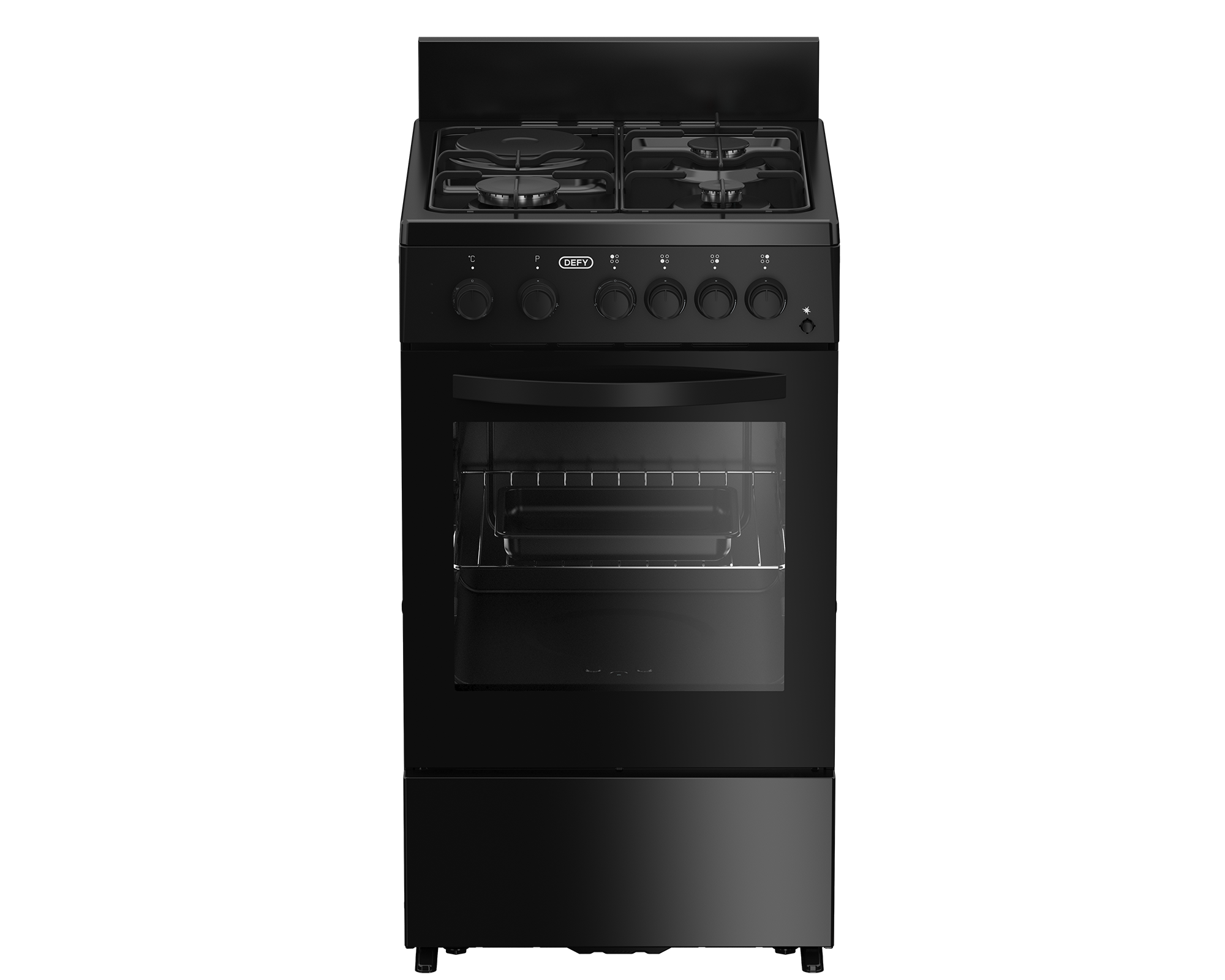 50cm Gas Electric Stove Black FC - The Gas Boys