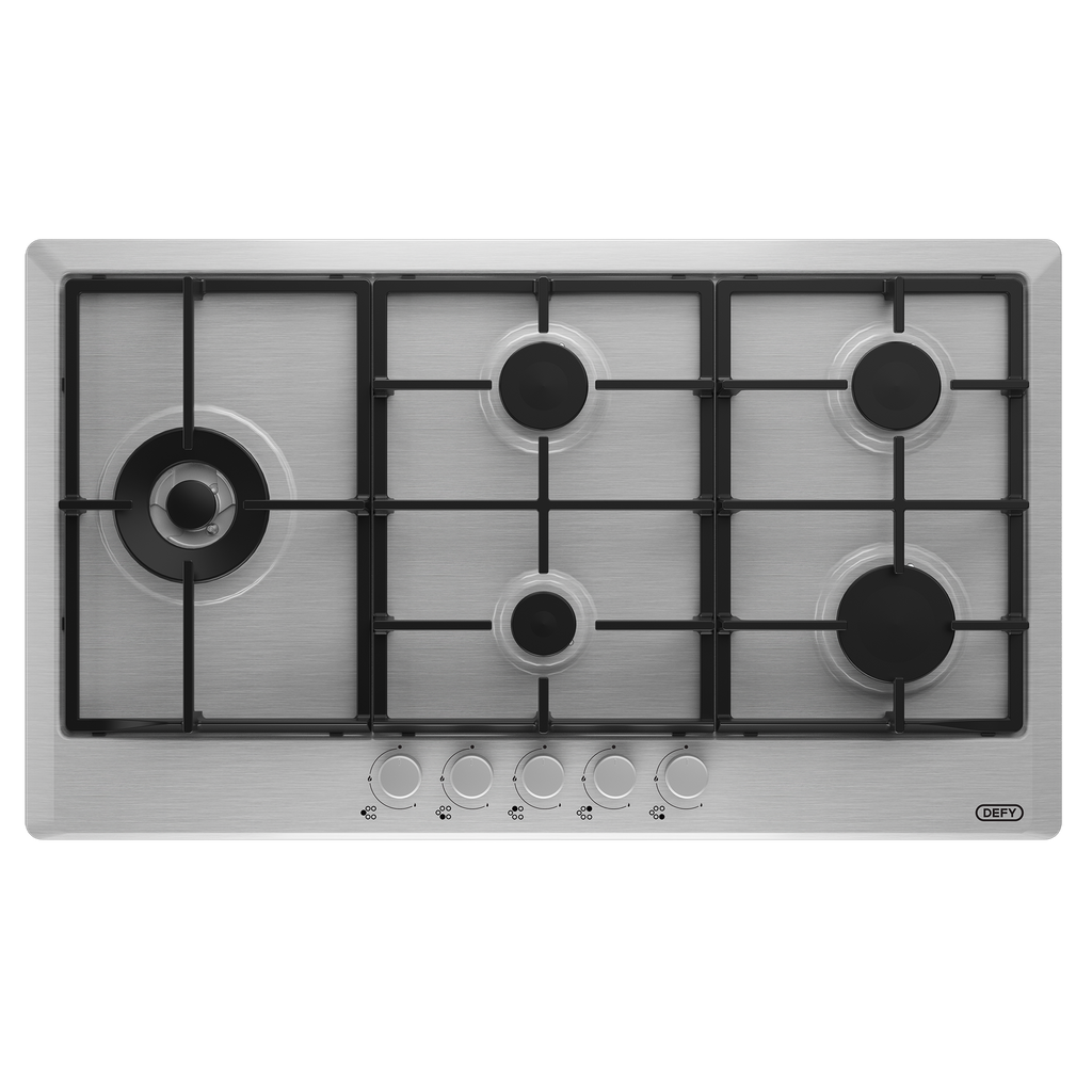 90cm Gemini Gas Hob with Wok Stainless Steel - The Gas Boys