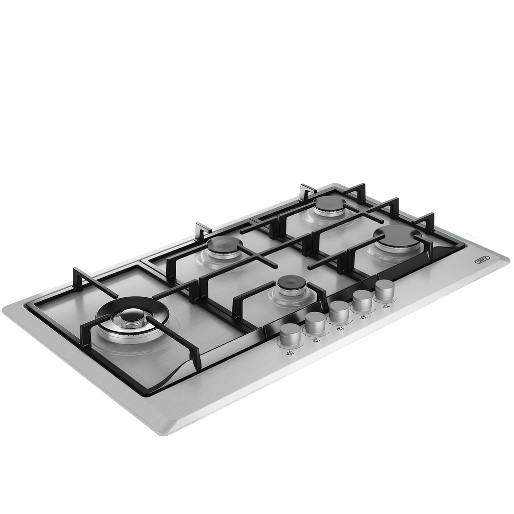 90cm Gemini Gas Hob with Wok Stainless Steel - The Gas Boys