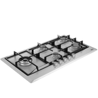 90cm Gemini Gas Hob with Wok Stainless Steel - The Gas Boys