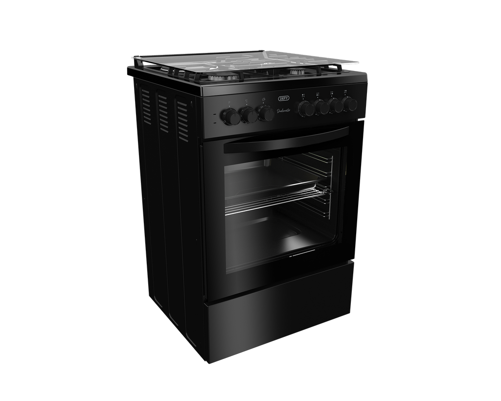60cm Gas Electric Freestanding Stove Black FC - The Gas Boys