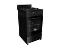 50cm Gas Electric Stove Black FC - The Gas Boys