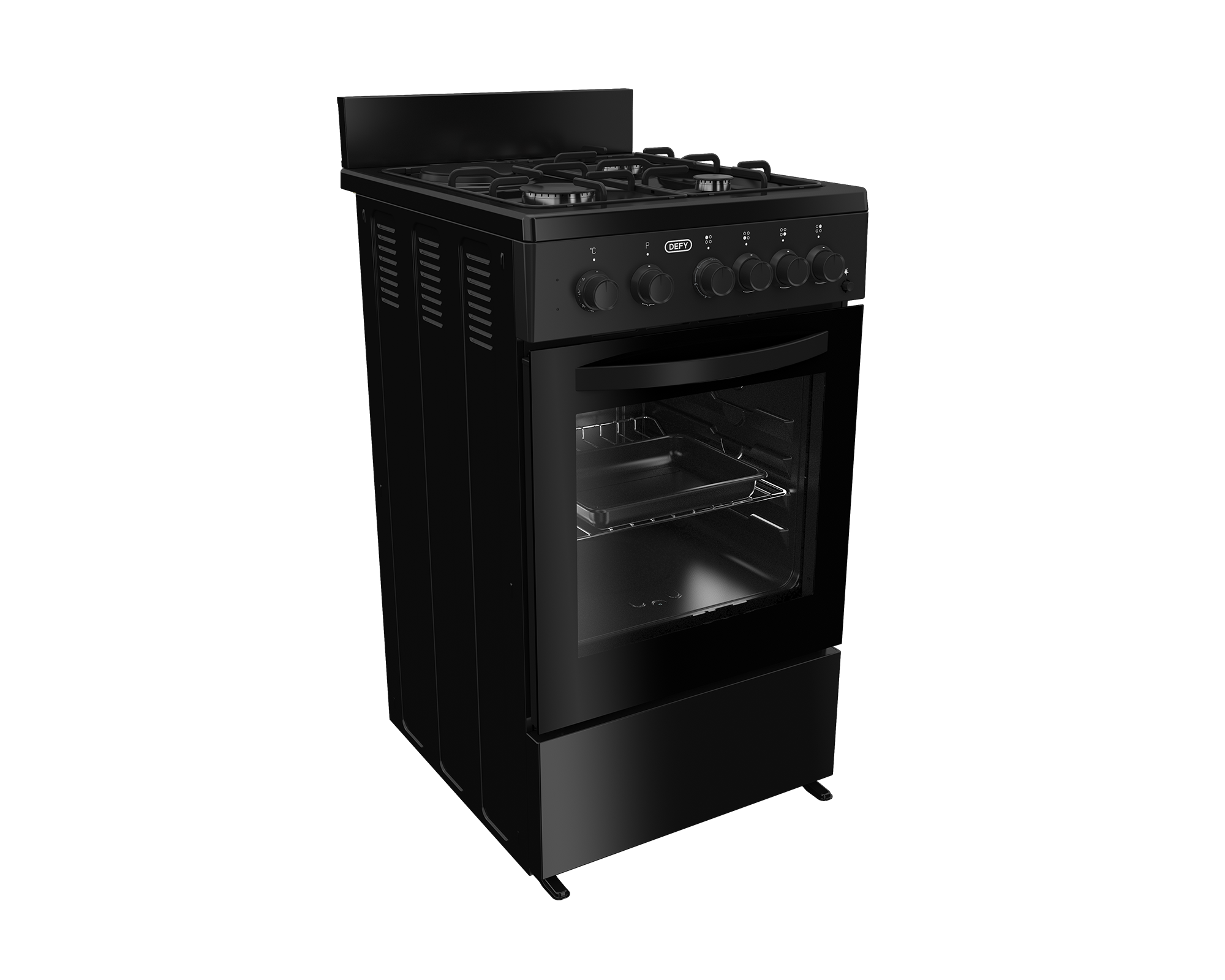 50cm Gas Electric Stove Black FC - The Gas Boys