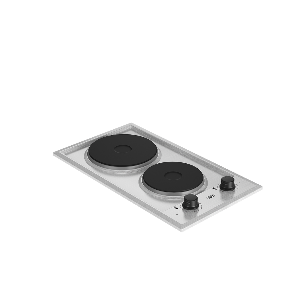 30cm Domino Solid Hob Black / Stainless steel - The Gas Boys