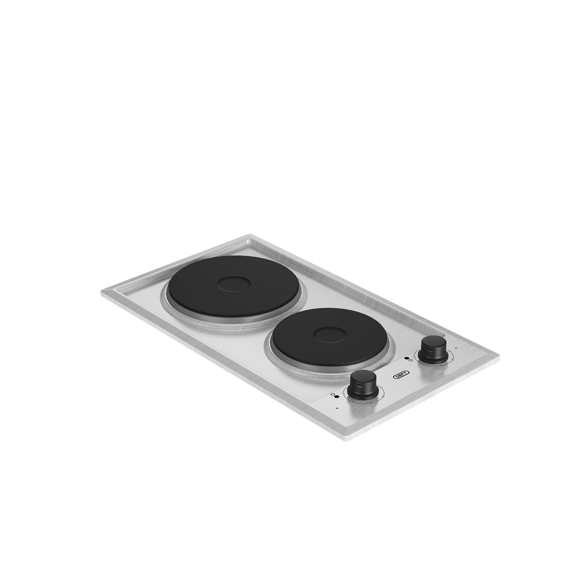 30cm Domino Solid Hob Black / Stainless steel - The Gas Boys