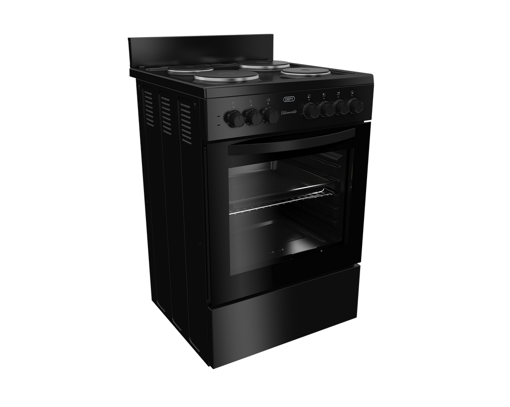 60cm Electric Freestanding Stove Black FC - The Gas Boys