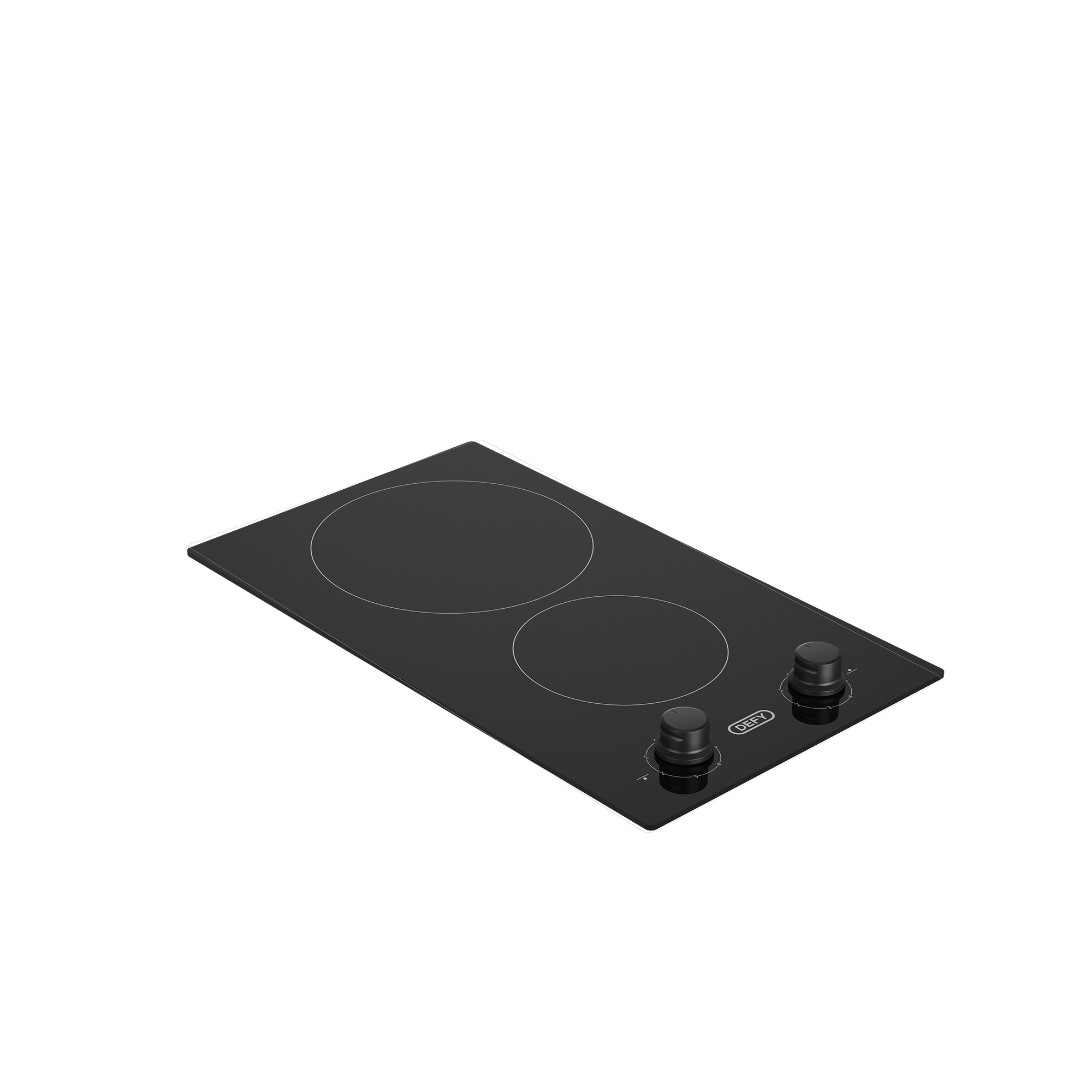 30cm Domino Vitroceramic Hob Black - The Gas Boys