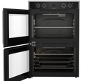 70cm Gemini Double Oven ThermoFan+ & AirFire Black - The Gas Boys
