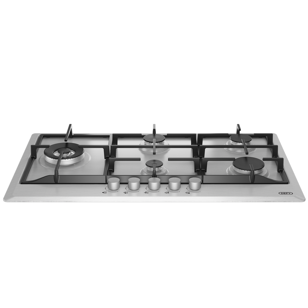 90cm Gemini Gas Hob with Wok Stainless Steel - The Gas Boys