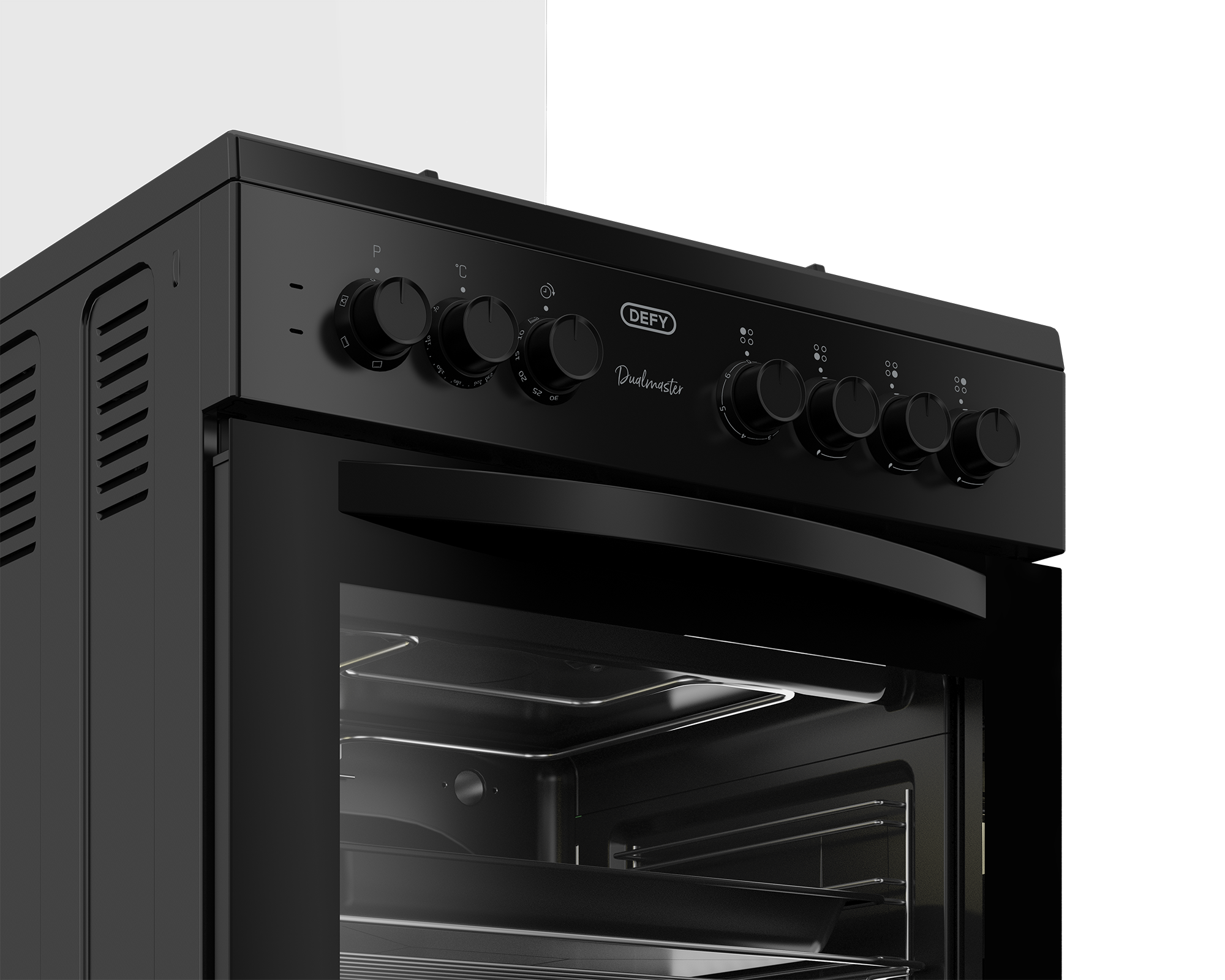 60cm Gas Electric Freestanding Stove Black FC - The Gas Boys