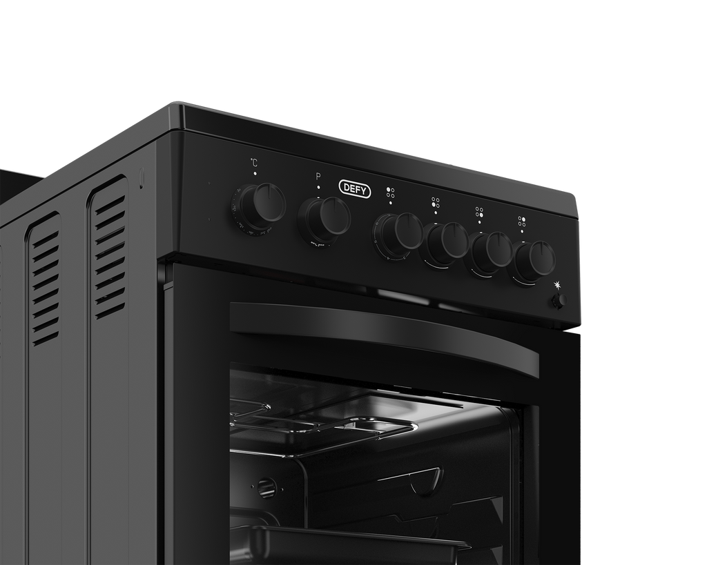 50cm Gas Electric Stove Black FC - The Gas Boys