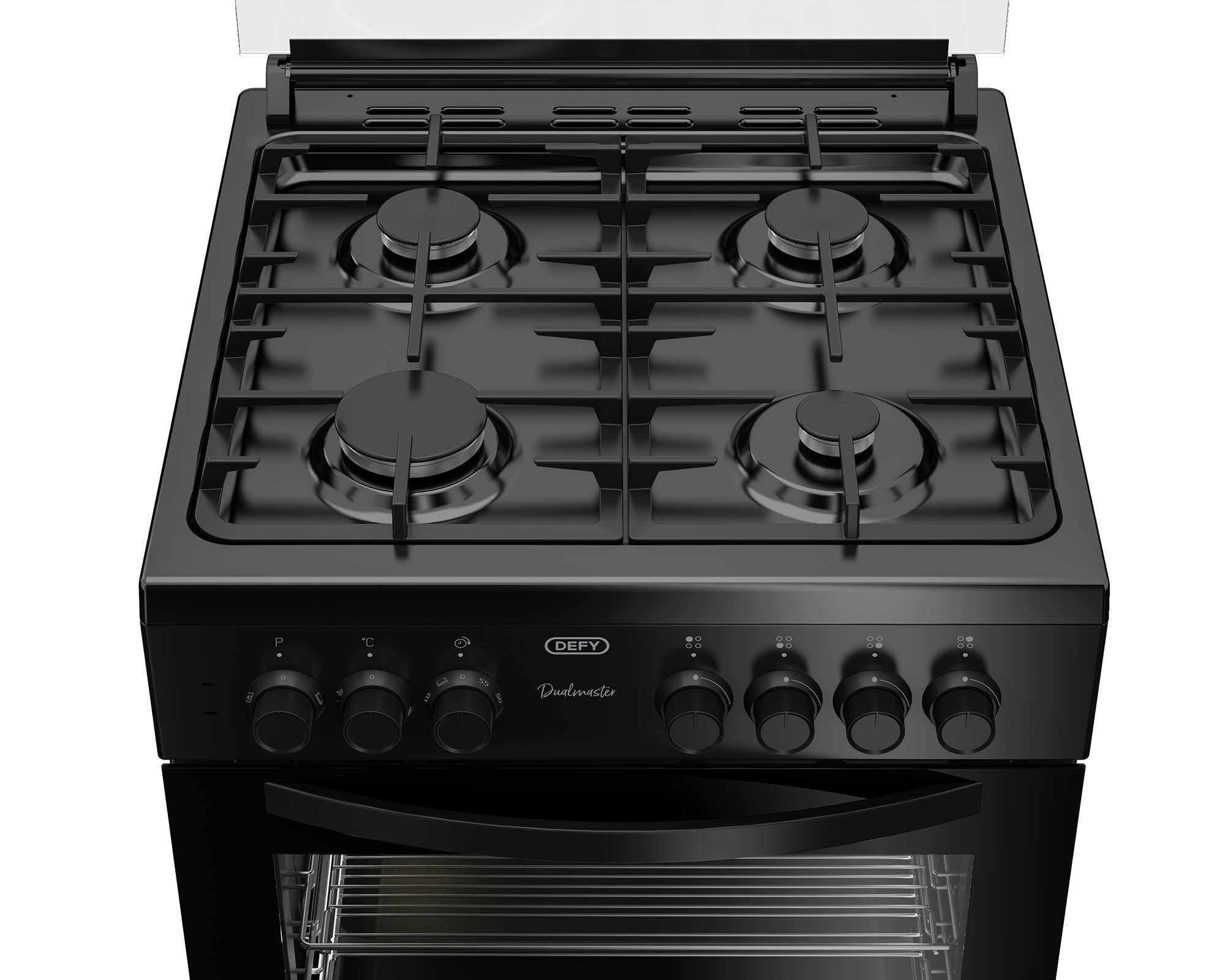 60cm Gas Electric Freestanding Stove Thermofan+ Black - The Gas Boys
