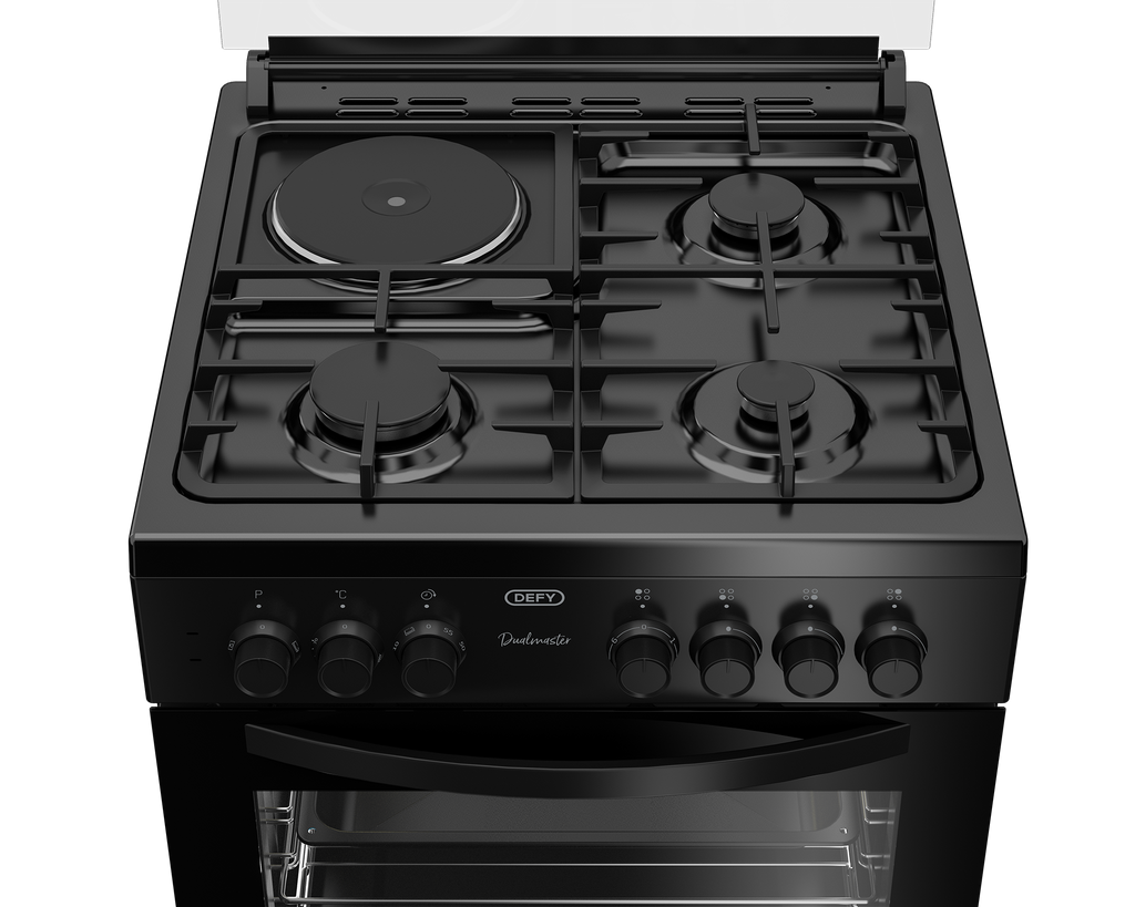 60cm Gas Electric Freestanding Stove Black FC - The Gas Boys