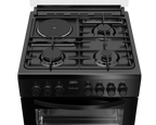 60cm Gas Electric Freestanding Stove Black FC - The Gas Boys