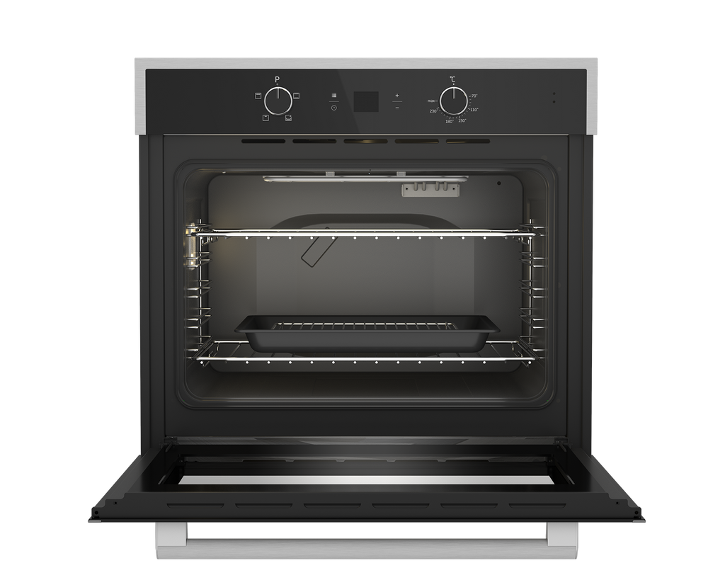70cm Gemini Single Oven Static Black - The Gas Boys