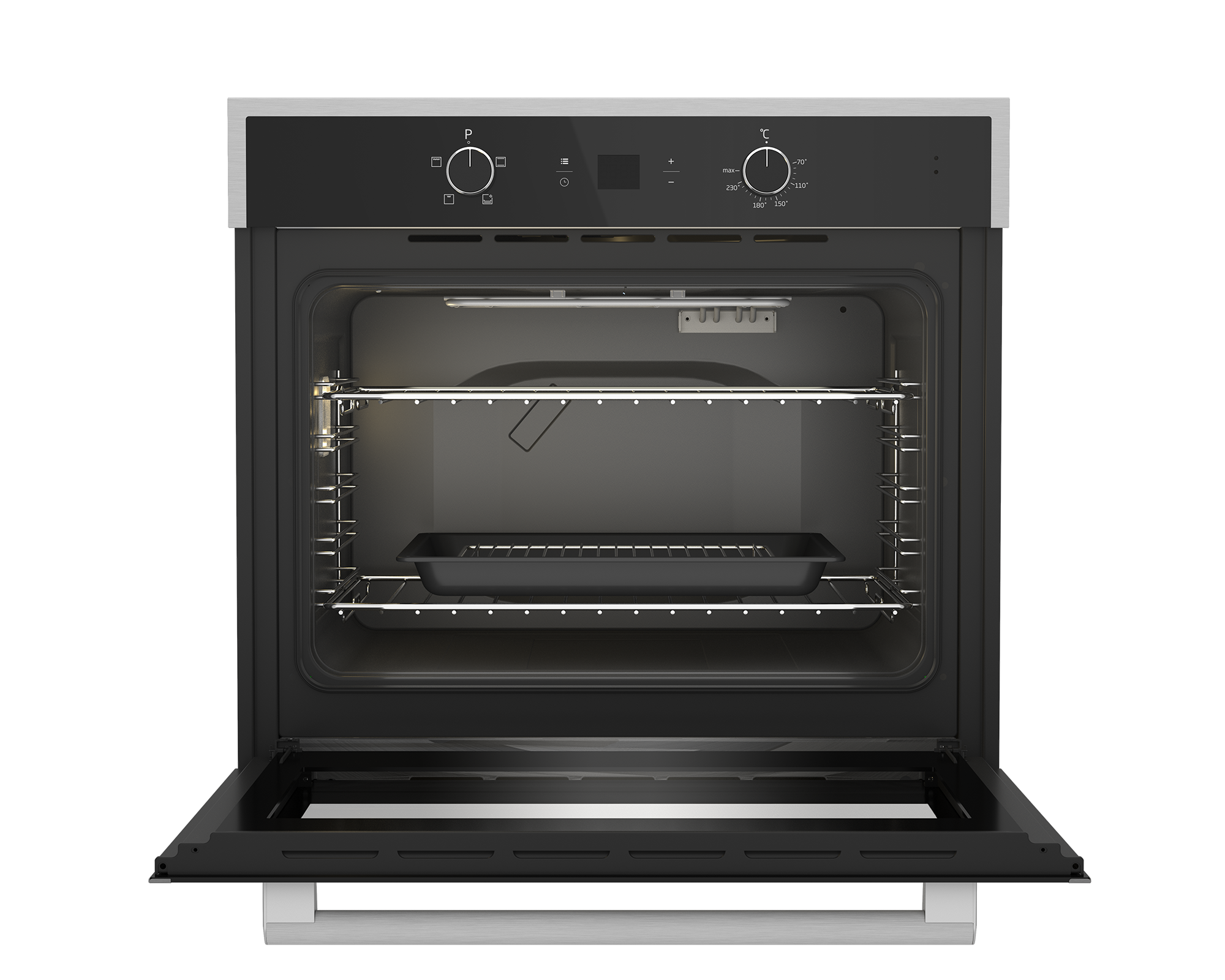 70cm Gemini Single Oven Static Black - The Gas Boys