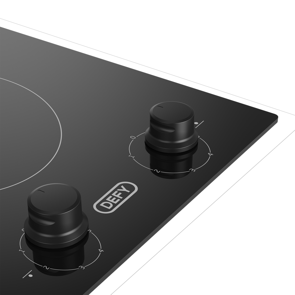 30cm Domino Vitroceramic Hob Black - The Gas Boys